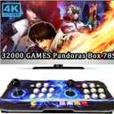 RegiisJoy 32000 mini Pandoras Box 78S for Child Arcade Game Console 4 Player 3D Magical Modified Game, Search Save Delete Cheat Function, Favorite List, One-Button Combo, 128G TF, 12 Classification (Pac)