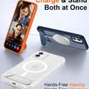 Magnetic Compatible with iPhone 11 Phone Case, [Built-in Invisible Kickstand][Compatible with MagSafe] [Military Grade Shockproof] Slim Translucent Matte Phone Case for iPhone 11 6.1"