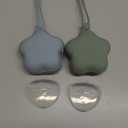 4 Pack Pacifier Holder Case,2pcs Silicone Portable Pacifier Pouch and 2pcs Transparent Nipple Holder Case Container, On-The-GO Pacifier Storage Container Box,BPA Free, Easy to CleanGreen+Blue