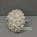 Bridal Wedding Bouquet Round Bling Brooch Bouquet Throw Toss Artificial Rose Flower Bunch for Bride Bridesmaid Wedding Quinceanera(Ivory, 9.8")