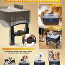 UPSKY 2.25Gal Elevated Dog Water Fountain, 4 Heights Adjustable Pet Fountain for All Dog Sizes, 304 Stainless Steel Tray Indoor Cat Drinking Dispenser with Ultra-Quiet Pump & 2 Replacement Filters