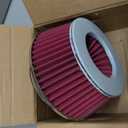 HIFROM 8161 Universal Clamp-On Air Filter Black Small Round Reverse Tapered fit 3 inch, 3 1/2 inch and 4 inch tubes