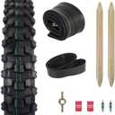 80/100-19 6PR Wear-Resistant Dirt Bike Tire & Heavy Duty Inner Tube 1 Set, 6PR high-performance tire