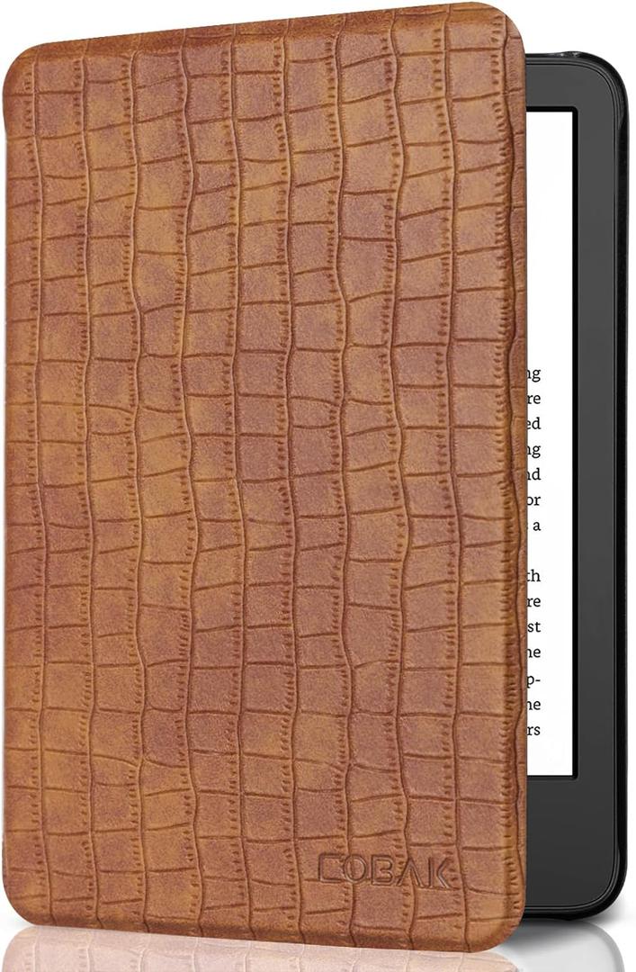 CoBak Case for All New 6 Inch E-Reader 2024 and 2022 (11 Generation) - PU Leather Smart Cover, Auto Sleep and Wake, Premium Protective Case for Kindle, Boox, Kobo