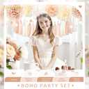 2 x NICROHOME EUR Boho Wedding Decorations, 28PCS Rustic Neutral Creamy White Tissue Paper Pom Poms Tassel, Dots Paper Garland Decor Packages for Baby Shower Birthday Bridal Shower Party Table