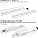 Mahjong Racks with Pushers, White Wooden American Mahjong Tile Pushers and Racks Set of 4, Mahjong Accessories (19.68 Inches)