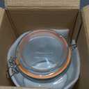 kitchentoolz Large 1 Gallon Glass Mason Jar Extra Wide-Mouth with Hinged Lids, Airtight Leakproof Glass Canning Jars, Container for Preserving, Overnight Oats - Pack of 1