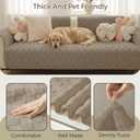 Foxdecor Fuzzy Couch Arm Covers Recliner Arm Cover, Armchair Covers Set of 2, Non-Slip Chair Arm Covers, Arm Rest Cover for Sofa, Armchair Slipcovers Couch Arm Protector (Brown 20x20 inch)