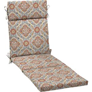 Arden Outdoor Chaise Cushion, 21 in x 72 in, Weather-Proof, Rain-Proof, Fade Resistant Patio Cushion for Chaise Lounger Global Vintage Medallion