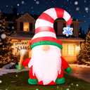 6 FT Christmas Inflatables Decorations OutdoorBlow Up Gnome Tumbler with Built-in LED Lights for Indoor Holiday Party Yard Garden Lawn Dcor