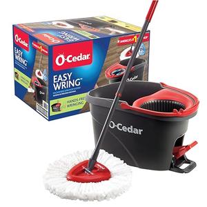 O-Cedar Bucket for Floor Cleaning, Red, Gray, Standard