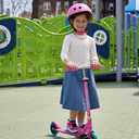 Limited Too Kick Scooter for Girls 5-12 Years, Light-Up Wheels, Glitter Deck, Adjustable Handlebar, Foldable 2-Wheel Kids Scooter, Holds up to 75 lb