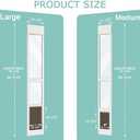 Doggy Door for Sliding Glass Door, Adjustable Height 75 4/5" to 80 3/10" Sliding Door Dog Door Insert, Suitable for Small Doggies Up to 25 lbs, M (Classic White)