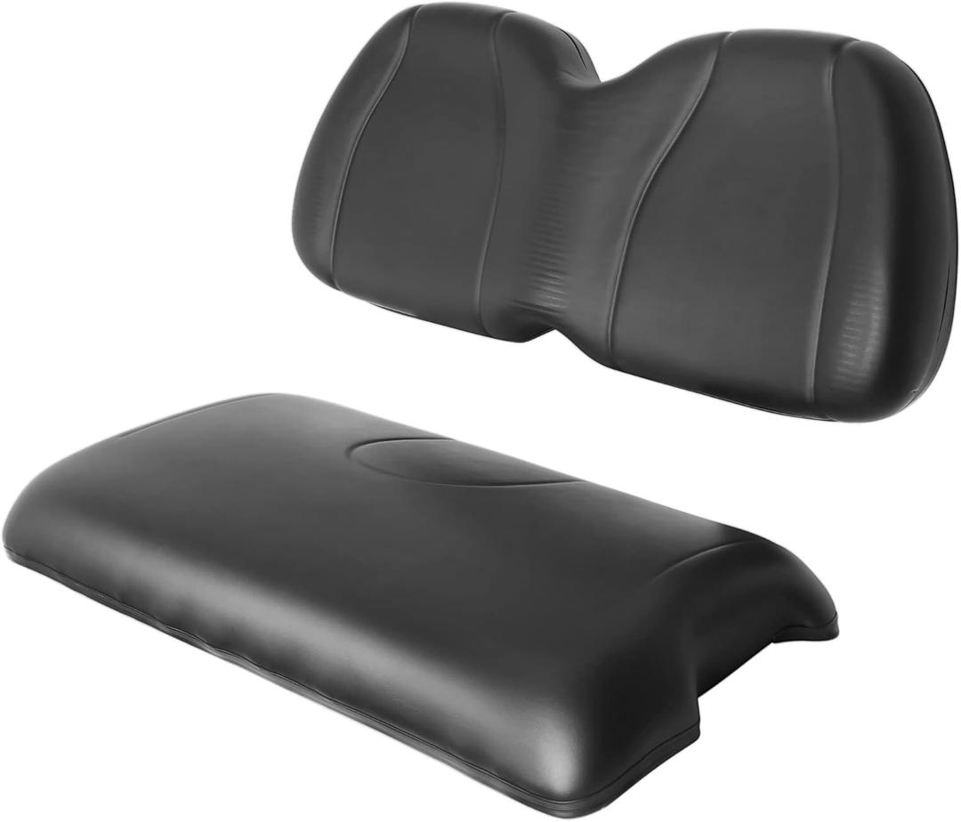 10L0L Golf Cart Seat-Front Seat Cushion & Backrest for Golf Cart Club Car Precedent (2012-up) Premium Sponge Comfortable Soft (Black)