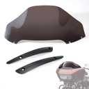 13" Motorcycle Windscreen+ 2PCS Windshield Side Trim, Compatible for Harley Dual Light Glide for Road Glide FLTR FLTRX 2015- 2023, Special FLTRXS 2015-2020 (Dark Smoke)