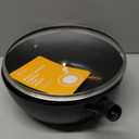 Frying Pan with Lid Skillet Nonstick 10 inch Carbon Steel Wok Pan Woks and Stir Fry Pans for Electric,Induction and Gas Stoves (Black)