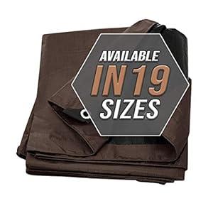 Tarp Cover Brown/ Black Heavy Duty 20 Mill Thick Material, Waterproof 8'X10' Great for Tarpaulin Canopy Tent, Boat, RV Or Pool Cover! by Trademark Suplies (Poly Tarp 8X10, Ultra Thick) Tarp Cover Brown/ Black Heavy Duty 20 Mill Thick Material, Waterproof 8'X10' Great for Tarpaulin Canopy Tent, Boat, RV Or Pool Cover! by Trademark Suplies (Poly Tarp 8X10, Ultra Thick)