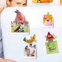 2.62.4 Inch Strawberry Bunny Cute Magnets for Refrigerator, Mini 3D Resin Fruit Animal Fridge Magnets, Fun Kitchen Accessories Office Whiteboard Cubicle Locker Decorations for Home (Pink)