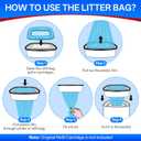 12 Cat Litter Refill Bags Compatible with Litter Genie XL+/XL/Plus/Standard/Style/Desgin Pail, Extra10% Length 27 Months Use Time, Super Odor Control, Plant Scented, Cartridge NOT Included