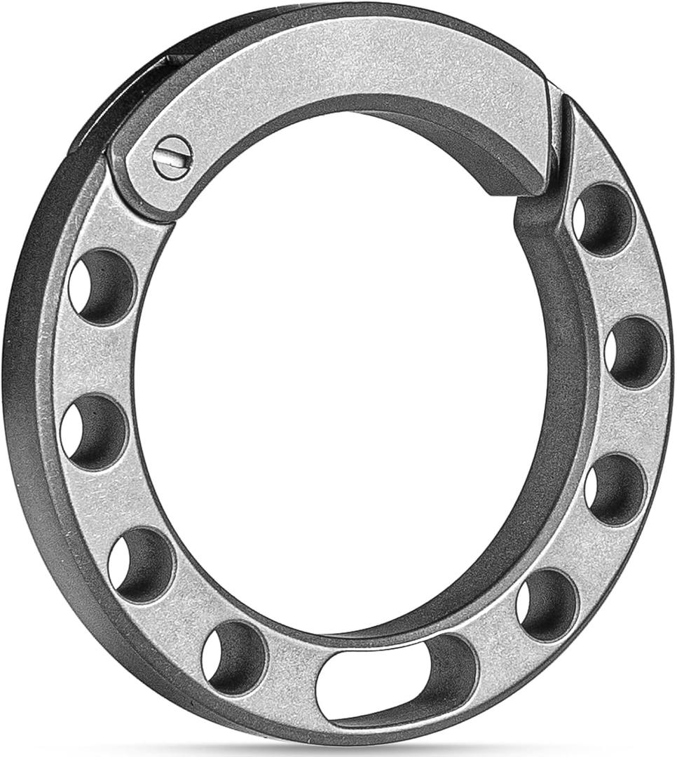 Titanium Round Keychain Carabiner Clip,Quick Release Keychain for Men, Key Chain Clip with Key Rings Matte Titanium Round Keychain Carabiner Clip,Quick Release Keychain for Men, Key Chain Clip with Key Rings Matte