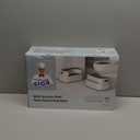 MR.SIGA Toilet Stool Squat Adult, Bathroom Stool Heavy Duty, Anti Slip Toilet Step for Bathroom, Toddler Step Stool for Kids, Off-White & Dark Gray