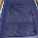 KOMUEE 8 Pieces Glass Baking Dish with Lids Rectangular Glass Baking Pan Bakeware Set with BPA Free Lids, Baking Pans for Lasagna, Leftovers, Cooking, Kitchen, Fridge-to-Oven, Blue