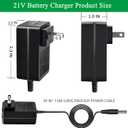 21V Lithium Battery Charger for 20V/21V Power Tools - Compatible with Mini Chainsaw, Hand Drills, Electric Wrenches, Screwdrivers - Fast Charging & Overload Protection.