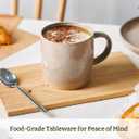 famiware Coffee Mugs for 4, 13 oz Mug Set, Dringking Cup with Handle for Coffee, Tea, Cocoa, Milk, Milkyway Series, Cinnamon Brown