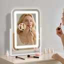 Vanity Mirror with Lights,13.1"16.7"LED Makeup Mirror,Lighted Makeup Mirror with Lights, Smart Touch Control Dimmable 3 Modes Light, Lighted Up Mirror for Makeup Desk, Bedroom, Dressing Room