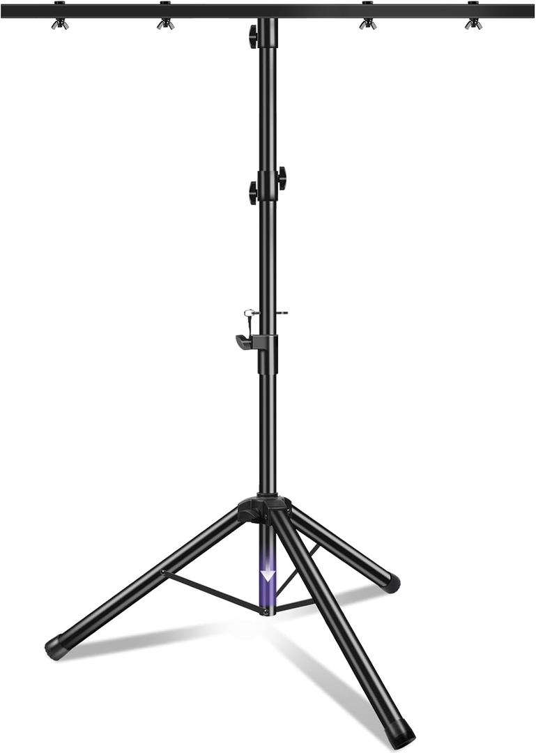 PPH-Sisy DJ Light Stand Heavy Duty Par Can Tripod T-Bar Stage Lights Stand Adjustable 39-100 Inch DJ Lighting Tripod Mount