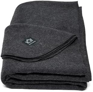 Arcturus Military Wool Blanket - Warm, Thick, Washable - Great for Outdoors, Camping, Stadium Blanket, Picnics, Travel - Car & Bushcraft Survival Kits, 19.33 x 12.01 x 5.04 inches