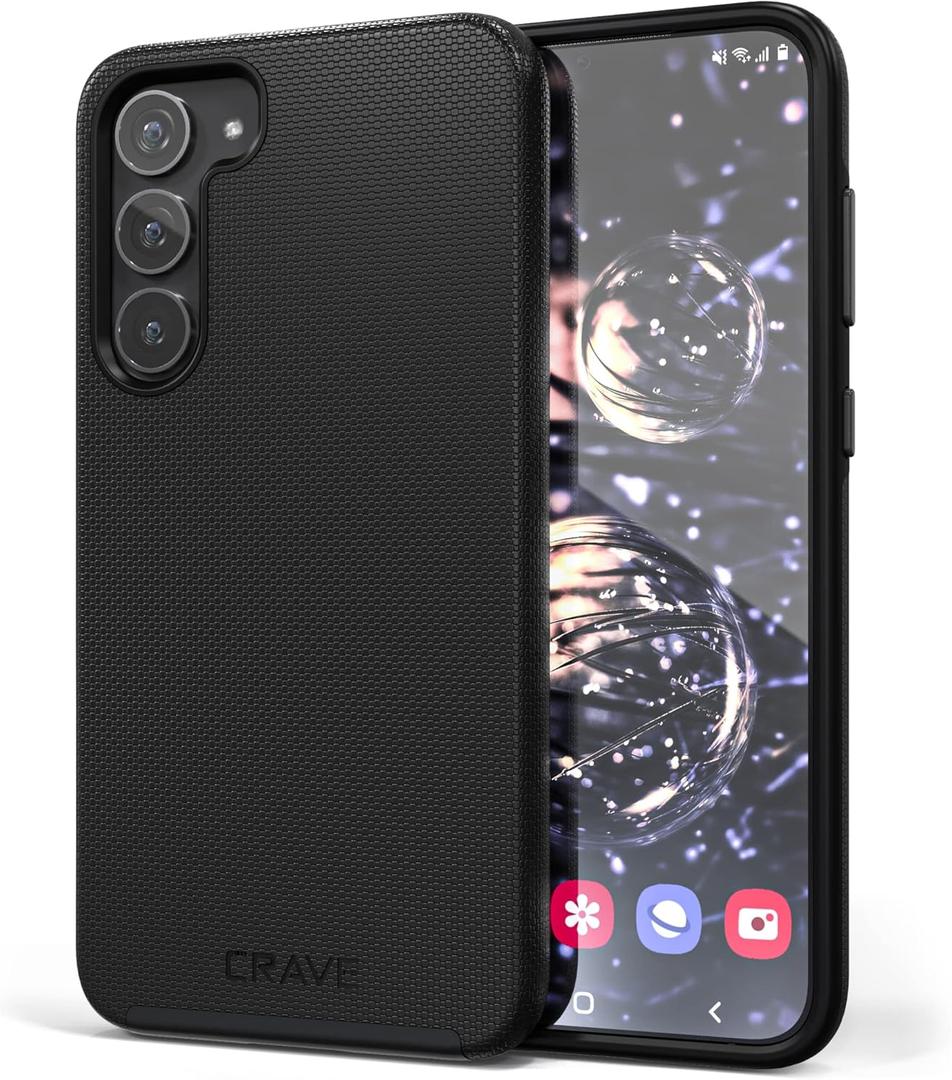 Crave for Samsung Galaxy S23 Plus Case, Shockproof Protection Dual Layer Case for Samsung Galaxy S23 Plus (6.6 inch) - Black