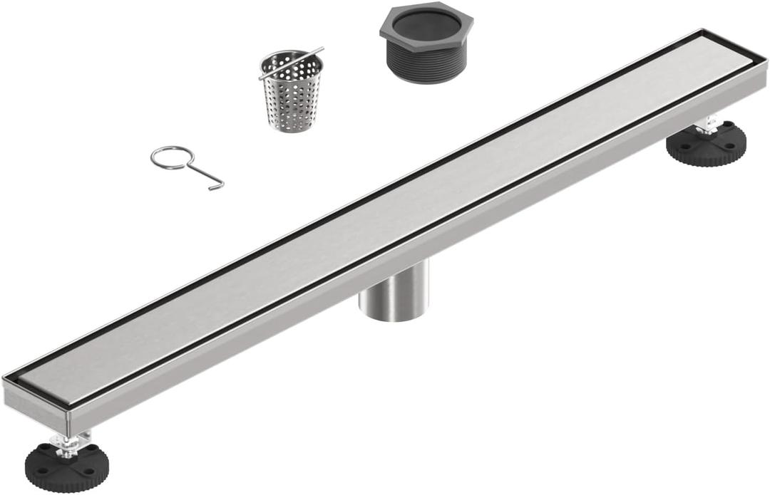 28 Inch Linear Shower Floor Drain, Stainless Steel