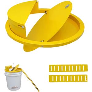 Bucket Lid Mouse Trap Metal 5 Gallon Bucket lid,Strong Metal Material That Cannot be Bitten, auto Reset, Repeat Catch, Indoor Outdoor, (1pack) (Yellow)