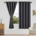 Blackout Curtains Dark Gray 1 Panel 2 x 6 Ft (Rings or Any Accessories Are Not Included)