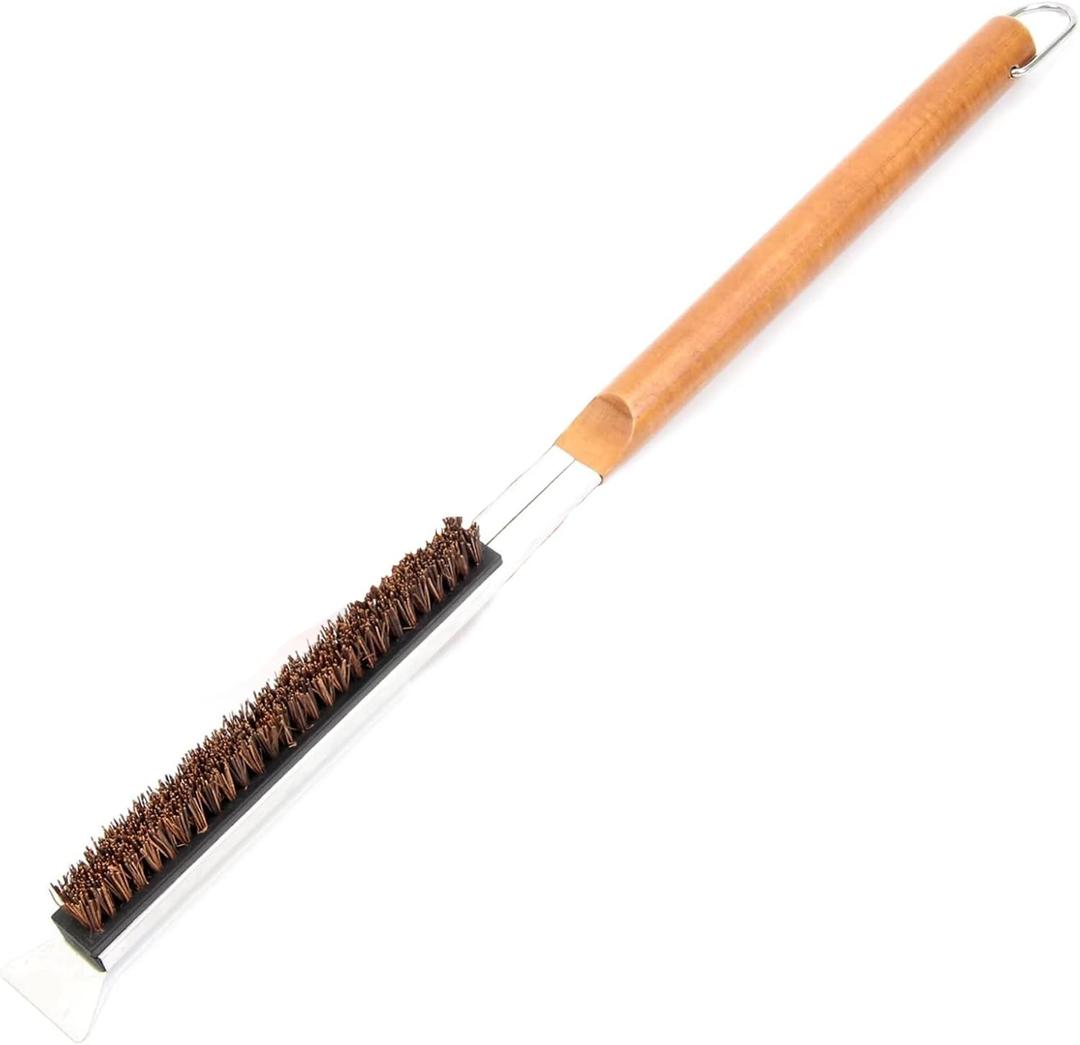 Oven Brush, Pizza Stone Cleaning Brush, Palm Stem Fiber Bristles to Prevent Scratching, Clean Tools for Ovens, Pizza Stones