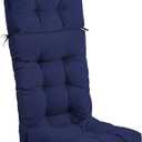 Dilunave 52'' Rocking Chair Cushions Outdoor Waterproof High Back Chair Cushion Soft Armchair Pad with Tie for Indoor Outdoor Porch Patio Adirondack, Glider Seat Rocker Replacement(Navy Blue)