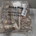 HUGEAR 3x5 Washable Area Rug for Entryway, Brown Vintage Floral ,Thick Mid Pile, Non Slip, Soft Rug for Kitchen, Bathroom, Bedroom, Door Mat