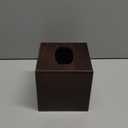 Mkono Tissue Box Cover Square Open-Bottom Wood Tissue Box Holder Decorative Facial Cube Organizer Modern Farmhouse Decor for Bathroom Bedroom Dresser Living Room Office Dorm, Dark Brown