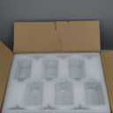 Square Wine Glasses Set of 12,10oz Large Champagne Flute, Square Unique White & Red Wine Goblets, Dishwasher-safe Clear (12)