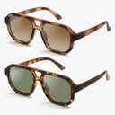 livho Trendy Polarized Square Aviator Sunglasses Women Men Square Eyewear Frame, Retro Sun Glasses for Women Men 2025 Shades