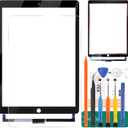 for iPad Pro 12.9 Screen Replacement A1670 for iPad Pro 12.9 2017 Screen Replacement for iPad Pro 12.9 2nd Gen Digitizer Touch Screen Replacement A1671 A1821 (No LCD Display) (Black)
