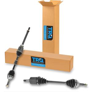 TRQ Front CV Axle Shaft Assembly Set Compatible with 2008-2013 Nissan Rogue FWD 2007-2012 Sentra SE-R 66-6262 66-6263 NCV53911 NCV53912
