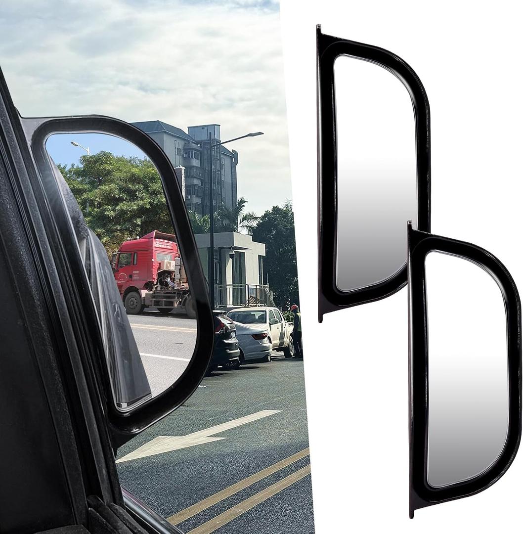 2Pcs Rear View Mirror Back Passenger Blind Spot Mirror, Car Side Mirror Wide Angle Rearview Mirror with Convex for Car SUV Rear Seat Car Door Open Safety