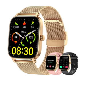 Smart Watch for Women Android/iPhone: Fitness Tracker Smart Watches Answer/Make Call IP68 Waterproof 1.85" Smartwatch Activity Pedometer Heart Rate SpO2 Monitor 120+ Sports Model Gold Women's Watches