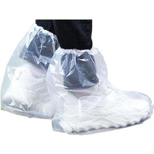 10 Pairs Waterproof Boot Covers for Rain Disposable Plastic Rain Shoe Covers NonSlip Indoor Outdoor Rain Cover for Shoes,Plastic Overshoes for Men Women Water Proof Boot Protector – Clear XL