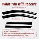 4PC Rain Guards for 2018-2023 Honda Accord Window Visors Deflectors Sun Shades Vent Tape On Out Channel