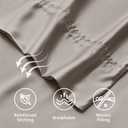 King Pillow Cases, Derived from Bamboo Viscose, Cooling Pillowcases, Breathable & Wicking Pillow Covers for Hot Sleepers, Envelope Closure, Taupe, 2 Pack, 20x40IN