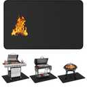 48 x 30 inch Under Grill Mats for Outdoor Grill, Double-Sided Fireproof Deck and Patio Protector Mat, Waterproof Oil-Proof BBQ Floor Pad Indoor Fire Pit Fireplace Mat