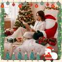 Breling Christmas Reading Pillows Santa Claus Pillow Gifts for Bed Sitting up, 30" x 19.7" Large Backrest Cushion with Arms Back Support for Reading Rest Sit up on Couch Sofa Floor